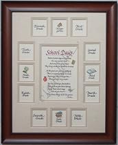 School Days Years Photo Picture Mat and Frame 11x14 Taupe