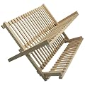 WOOD - Solid Wood Folding Kitchen Dish Drainer - Natural