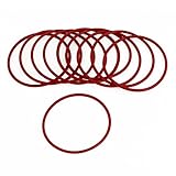 uxcell ゴムOリング　理想的なアクセサリー　レッド　ゴム　シール　42mmの内径　10個入り