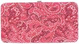 Pink Paisley Fabric Metropolitan Hard Case Wallet