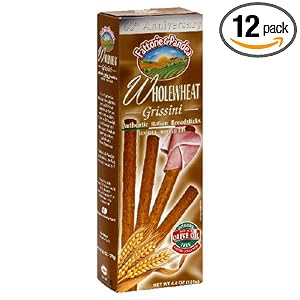 Fattorie and Pandea Whole Wheat Breadsticks, 4.4-Ounce Boxes (Pack of 12) by F&p