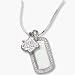 Baltimore Orioles 7/16 Logo on Sterling Silver Mini Dog Tag Necklace