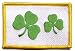 Écusson brodé Flag Patch Irlande Shamrock - 8 x 6 cm