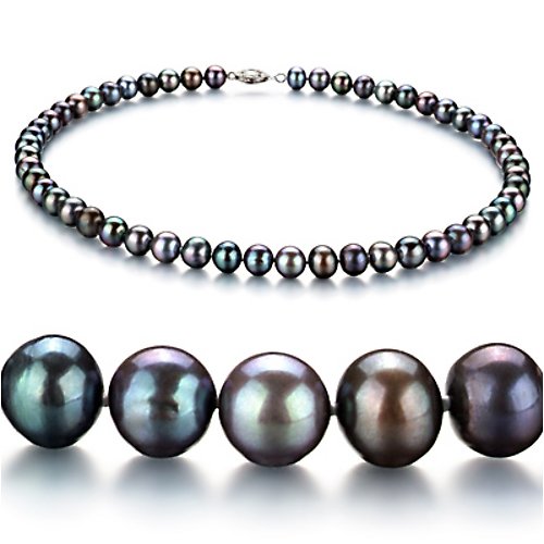Multi-Overtone 6-7mm AA Freshwater Pearl Necklace 18 inch Princess Length
