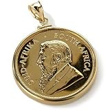 22K / 14K Gold 1967 1oz Krugerrand Coin Pendant