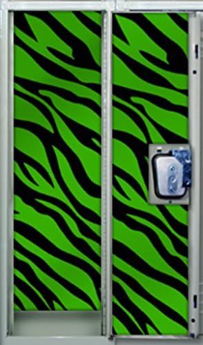 Luv Ur Locker Wallpaper - Lime Green &amp; Black Zebra