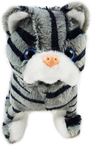 My Lovely Pet Battery Operated Cool Kitty Cat Plush Toy (Grey)