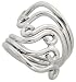 Sterling Silver Hand Made Freeform Wire Ring, 1 1/8 (28mm) wide