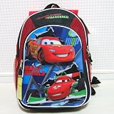 Disney(ディズニー)カーズ2・フード付きリュックサック(大)(ブラック×レッド)