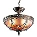 Read Kichler Lighting 42231TRZ Marchesa 3-Light Semi-Flush Ceiling Light, Terrene Bronze with Piastra Glass Details Kichler Lighting 42231TRZ Marchesa 3-Light Semi-Flush Ceiling Light, Terrene Bronze with Piastra Glass