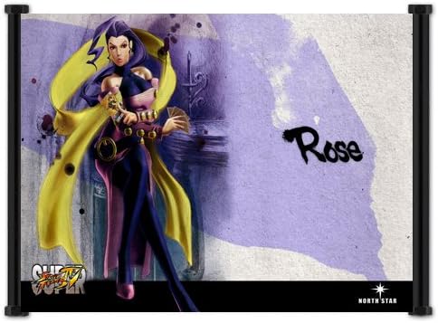Super Street Fighter 4 Game Rose Fabric Wall Scroll Poster (21x16) Inches
