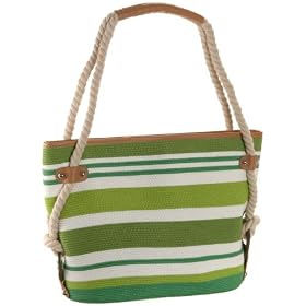 Magid Striped Rope Handle Hobo