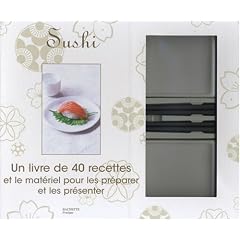 Sushi : Coffret compos� d'un livre de 40 recettes et le mat�riel pour les pr�senter et les pr�parer