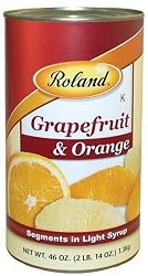 Roland Grapefruit & Orange Segments, In Light Syrup, 46-Ounce Can (Pack of 3)