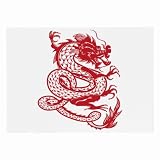 Glasses Cleaning Cloth Large Sized 2-Sided of Chinese Dancing Dragon