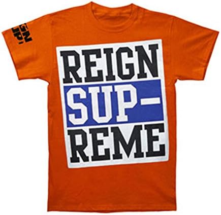 Reign Supreme Men's Logo Orange T-shirt Large Red