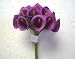 2 PURPLE Mini Calla Lily Foam Flower Stem Bundles Artificial Wedding