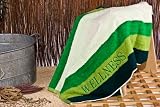 Saunatuch Wellnesstuch Badetuch Streifen Grün Frottee 80x200 cm (1-13-4)