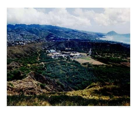 Hawiian Island Inner Land View Scenic Photographic Poster Print by Dot Beverage, 20x16