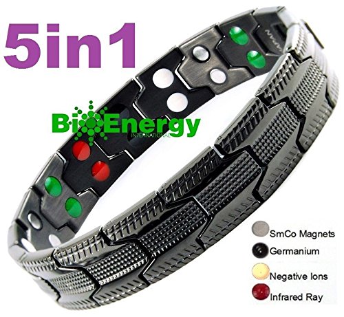 Titanium Magnetic Energy Germanium Armband Power Bracelet Health Bio 5in1 Bio 243