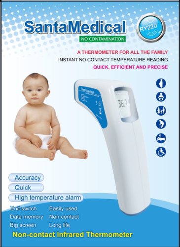 Professional Clinical Large LCD Non-contact Infrared Thermometer - Forehead (Fahrenheit Readings)