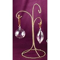 Brass Plated Twisted Three Arm Ornament Display Stand
