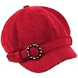 Crystal Newsboy Gatsby Cabby Adjustable Cap Hat Wine