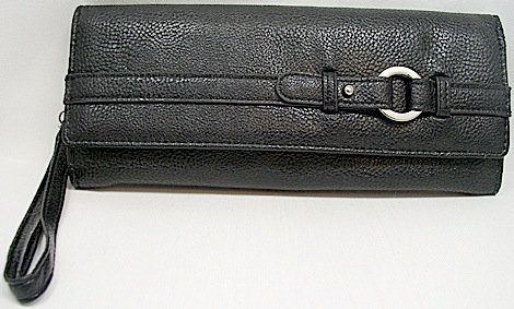 Mundi 3 For All Wristlet /Clutch /Pebble Rock Wallet ~ Black