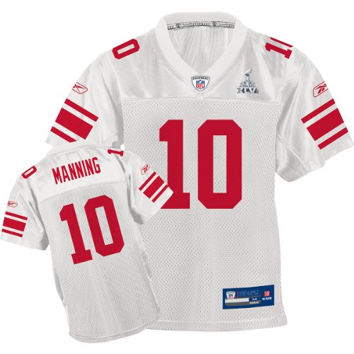 Reebok New York Giants Eli Manning Super Bowl XLVI Youth Replica White Jersey Extra Large