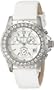 Burgmeister Ladies Missouri Chronograph Watch BM191-186 With Swarovski Stone ,White Dial And White Leather Strap