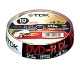 TDK データ用 DVD-R DL  8倍速 ホワイトプリンタブル スピンドル 10枚パック DVD-R85PWX10PN