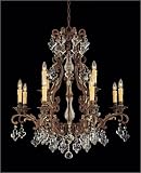 Savoy House 1-2452-12-8 New Tortoise Shell with Silver European Tuscan Twelve Light Up Lighting Two Tier Chandelier from the European Collection
