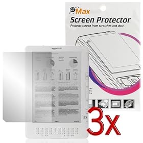 Premium Clear Reusable LCD Screen Protector - 3 Packs for Amazon Kindle DX 9.7