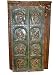 Ganesha Dancing Multi Color Carved Door Wall Panel India Decor 72x36