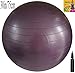 Fitness Ball: Purple, 30in/75cm Diameter, Includes 1 Ball +1 Pump + 1 Page Instruction Chart. No instructional DVD. (Exercise Gym Swiss Stability Ball)