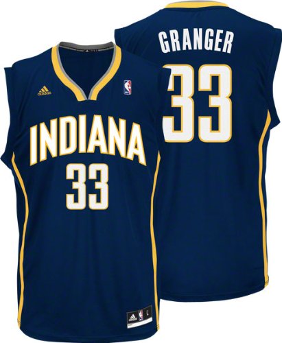 NBA Men's Indiana Pacers Danny Granger Revolution 30 Road Replica Jersey (Navy, Large)