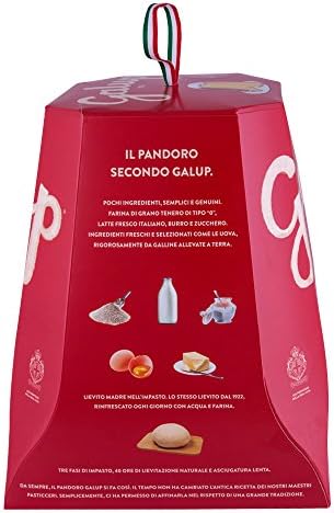 Galup Pandoro Classico Italian Christmas Panettone Cake, 1 kg