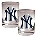 MLB New York Yankees Two Piece Rocks Glass Set - Primary Logo