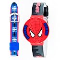 Marvel Comics Kids' SPM021T Interchangeable in Pencil Tin Spiderman Digital Watch