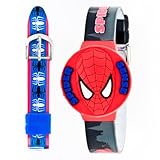 Marvel Comics Kids' SPM021T Interchangeable in Pencil Tin Spiderman Digital Watch