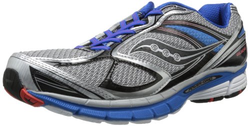 Saucony Men's Guide 7 Running Shoe,Silver/Blue/Black,11 M US