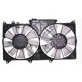 01-04 LEXUS IS300 IS-300 AC CONDENSER + RADIATOR COOLING FAN (W SHROUD, W MOTOR)...