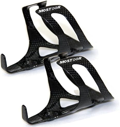 mostoor Full Carbon Fiber Water Bottle Cage 2pcs Light Weight for Bike Road or MTB