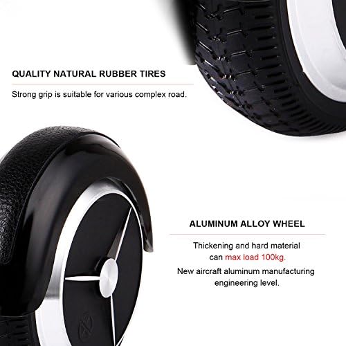 450w 20km Ride Two Wheels Self Balance Smart Drifting Scooter Electronic Mini Unicycle Intelligent Monocycle with Led Light (Black)