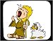 Decorated Mouse Pad with crying, shepherd, staff, sheep