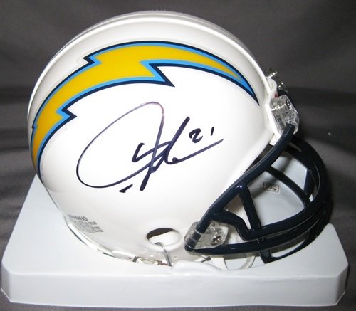 LaDainian Tomlinson San Diego Chargers Autographed/Hand Signed Mini White Football Helmet