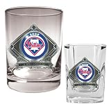 2008 World Series Champion Philadelphia Phillies 14oz Rocks Glass & 2oz Shot Glass Set