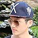 Ayliss Fashion Hip-hop Hat X Letter Embroidery Baseball Cap Black,Navy Blue