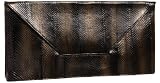 Beirn XL Envelope Clutch,Black/Gold Stripe,one size