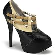 Bordello Women's TEEZE-24, 5 3/4" Heel 2 Buckle Strapped Pump W/Concealed Platform